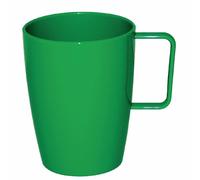 Olympia Kristallon Polycarbonate Plastic Handled Beakers Set 284 ml (Pack of 12), Green, Unbreakable & Shatterproof, Picnic Cups, Cold & Hot Drinks up to 100°C, Dishwasher Safe, CE287