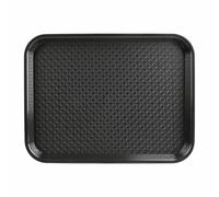Kristallon Large Fast Food Tray in Black - Stackable - 350 x 450 mm