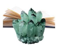 Kristallsteinschmuck, Kristallclusterdekoration - Grüne Kristalle Cluster -Ornamente - Entmagnetisierte Dekoration, Natursteine für Meditation, Yoga, Schlafzimmer