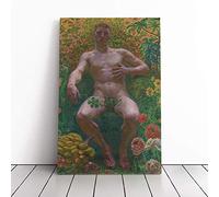 Kristian Zahrtmann Nude Male | Canvas Wall Art Print | Framed & Ready to Hang Picture | Modern Home Decor for Living Room, Bedroom, Kitchen or Office | 30x20 Inches