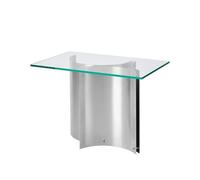 Kristina Dam Studio Curated Side Table Brushed Stainless Steel/ Glass