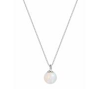 KristLand 925 Sterling Silver Gold Plated Necklace Silver Opal Necklaces for Women Round Opal Pendant Gifts for Ladies