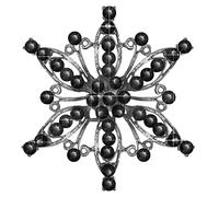 KristLand Black Snowflake Brooch Fashion Brooch Pin with Sparkly Crystals Stone Gothic Halloween Christmas Jewelry Gift for Women Men Outfits Scarf Party