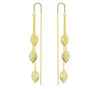 KristLand Drop Chain Earrings Gold Chain Tassel Long Dangle Earrings 925 Sterling Silver Ear Pin Gold Plated Jewelry Gift for Woman Ladies Girls