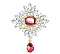 KristLand Edwardian Filigree Brooch Zirconia Vintage