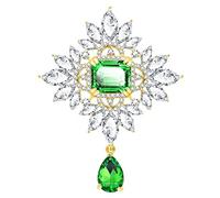 KristLand Edwardian Filigree Brooch Zirconia Vintage