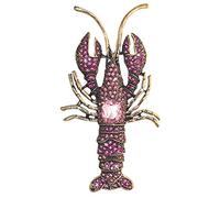 KristLand Ocean Animal Brooch with Austrian Crystals Sparkly Rhinestones Vintage Lobster Brooches for Men Women Party Beach Birthday Gift Accessories Outfits Corsage Pin