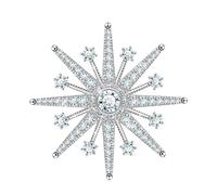 KristLand Sparkly Star Brooch Pin for Women Men Fashion Dainty Lapel Pins with Beautiful Zirconia Stone Dress Suit Bouquet Jewelry Christmas Winter Holiday Wedding Birthday Gifts
