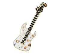 KristLand Vintage Austrian Crystal Sparkle Musical Instrument Brooch Pin Corsage Stunning Art Deco Fashion Trombone Drums Brooch Pin for Men Women Brides Birthday Gift, crystal, crystals