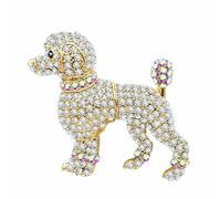 KristLand Vintage Dog Brooch Full Crystal Animal Brooch Pin Corsage Art Deco Retro Cute Dog Brooch Pin Birthday Party Gift for Women Men
