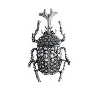 KristLand - Vintage Rhinestones Rhinoceros Beetle Brooch Crystals Corsage Pins Insect Broche Gift for Insect Lover, Crystal, crystals