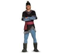 Kristoff Costume for Adults, Disney Frozen Men's Character Outfit, Tunic with Hat, Belt and Pants and Boot Covers
