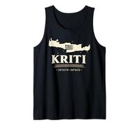 Kriti Crete Greece Island Map Greek Pride Design Tank Top