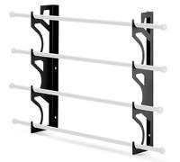 Kritkin 4 Roll Adjustable Storage Rack Vinyl Roll Holder Metal Vinyl Holder Wall Mount for Car Wrap Material Transfer Paper Tape Wallpaper Garage Workshop, Rollers Not Included