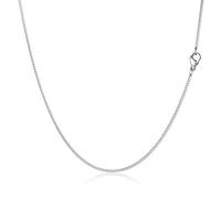 Kritz Fine Silver Curb Chain 1.5 mm for Women Silver Chain Cuban Link Necklace Cuban Chain Silver-Plated Stainless Steel Length 40 to 55 cm - Jewellery Gift for Women, Silver Stainless Steel