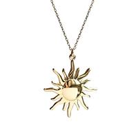 Kritz Women's 18 K Gold Plated Sun Pendant Necklace with Sun Shine Pendant and Adjustable Chain - Fashion Jewellery Gift, Standard, Gold Gold Plated, No Gemstone