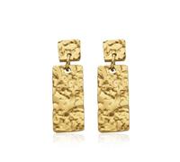 Kritz Women's Earrings Rectangular Gold 316L Stainless Steel - Geometric Stud Earrings Drop Earrings Modern Elegant - Gift for Women, Mittel, Metal, No Gemstone