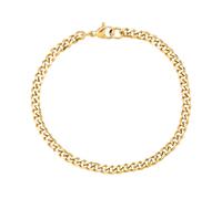 Kritz Women's Gold Plated Mesh Bracelet - Bangle - Curb - Twisted Rope - Classic Thin Round Oval Stainless Steel Hypoallergenic Bracelet - Jewellery Gift Women, Moyenne, Stainless Steel, No Gemstone