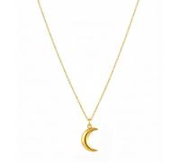 Kritz Women's Gold Plated Moon I Star Necklace - Crescent Moon I North Star Pendant and Adjustable Chain - Fashion Jewellery Gift for Her, 18 mm x 45 cm, Stainless Steel, No Gemstone