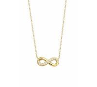 Kritz Women's Infinity Necklace Gold Cubic Zirconia Made of Stainless Steel - Chain Pendant Infinity Sign Infinity with Length Adjustable - Jewellery Gift for Women