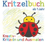 Kritzelbuch ab 1 Jahr: Erstes dickes Ausmalbuch mit 42 einfachen Motiven zum Kritzeln und Ausmalen von ersten Gegenständen für kreative Kinder.