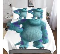 KRIVS Monsters Inc Sullivan Duvet Cover Sets - 3D Quilt Cover, Comforter Cover Bedding Set for Kids Boys And Girls 3 Piece Set with Zipper Closure Soft Microfiber Double(200x200cm)