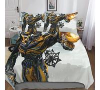 KRIVS Transformers 3D for Childrens And Adults Printed Duvet Cover Set with Pillow Cases Quilt Bedding Set 3 Piece Set Quilt Cover King(220x240cm)