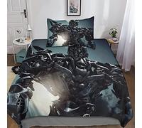 KRIVS Transformers Bedding Set 3D Duvet Cover for Kids Boys Girls Comforter Cover Soft Bedspread 3 Piece Set with Zipper Closure Soft Microfiber Single（135x200cm）