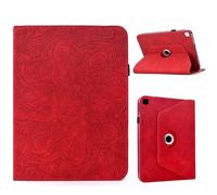 KRjcsfhy Case For iPad Air 11-inch M3 2025/M2 2024/10.9" Air 5th 4th 2022 2020, 360 Degree Rotating Protective Cover Embossed Mandala, Smart Multi-Angle Stand Pen Holder Case,red
