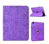 KRjcsfhy Case For iPad Mini 5th Generation 2019 7.9 inch/iPad Mini 4/3/2/1, 360 Degree Rotating Protective Cover Embossed Mandala, Smart Multi-Angle Stand Pen Holder Case,light purple