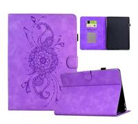 KRjcsfhy Case for Samsung Galaxy Tab S6 lite (SM-P610/615) 2024/2022/2020 Tablet Case - Premium PU Leather Embossed Totem Stand Cover Case with Auto Wake/Sleep & Pen Holder & Card Slots, Light Purple