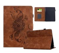 KRjcsfhy Case for Samsung Galaxy Tab S6 lite (SM-P610/615) 2024/2022/2020 Tablet Case - Premium PU Leather Embossed Totem Stand Cover Case with Auto Wake/Sleep & Pen Holder & Card Slots, brown
