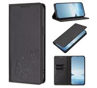 KRjcsfhy for Oneplus Nord N20 5G Wallet Case Leather Embossed Butterfly, Shockproof Protection Flip Folio Cover With Card Holder Magnetic Kickstand Phone Cases for Oneplus Nord N20 5G black
