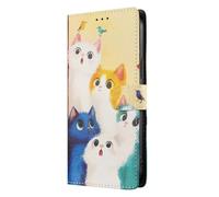 KRjcsfhy for Samsung Galaxy A05S 4G Case, 3D Painted Shock-Absorption Flip PU Leather Notebook Wallet Phone Cases Magnetic Protective Cover with Stand Card Holder Slots for Samsung Galaxy A05S 4G Cat