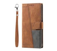 KRjcsfhy for Samsung Galaxy A27 5G Wallet Phone Case for Women Men with Credit Card Holders Splicing Flip PU Leather Kickstand Shockproof Protective Cover for Samsung Galaxy A27 5G brown