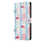 KRjcsfhy for Vivo V50 Lite 5G Case, 3D Painted Shock-Absorption Flip PU Leather Notebook Wallet Phone Cases Magnetic Protective Cover with Stand Card Holder Slots for Vivo V50 Lite 5G flamingo