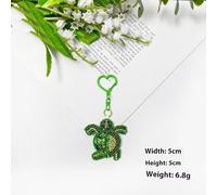 KRJGOERG 1 Pc Charm Marine Life Beading Applique Patch Decoration Coconut Tree Handmade Rhinestone Keychain Crystal Bag Pendant