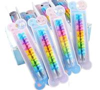 KRJGOERG 2/3Pcs Cute Cartoon Building Block Pencils, No-Sharpen Stackable Design, Ideal for Students, Writing & Drawing Stationery