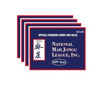 KRJGOERG 2025 Official Mahjong Cards Set, Large Print Standard Hands and Rules Guide, 4-Pack Easy-to-Read Rule Cards with Strategy Reference for Gameplay Mastery