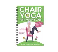 KRJGOERG 30-Day Chair Yoga for Weight Loss Spiral Notebook, Daily Home Workouts for Seniors Beginners, Simple Illustrated Guide to Low-Impact Exercises To Flexibility Strength & Mobility