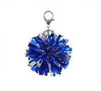 KRJGOERG Colorful Cheer Pom Pom Keychains, Cheerleader Keyring Charm and Foil Bag Pendant, Party Favors, Dance Accessories & Gifts