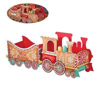 KRJGOERG Santa's Gift Train, DIY Personalised Christmas Train Set, Xmas Decoration Present Storage, Unique Sleigh-Style Home Container Ornament