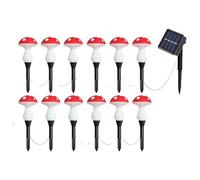 KRJGOERG Solar Panel Mushroom Fairy String Light, Waterproof Outdoor Garden Decor Night Lamp, Yard and Pathway Lawn Lighting Accessory