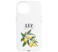 Krk Lemon Art Croatian Lover Croatia Adriatic Sea Case for iPhone 15