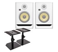 KRK ROKIT RP5 G5 Studio Monitors with Stands White