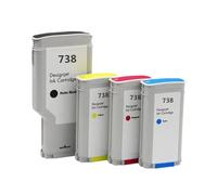 KRLAZdN Quality Compatible With Ink Cartridge DesignJet T850 T950 HP738 Model(1 Set (300ML-130ML))