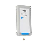 KRLAZdN Quality Compatible With Ink Cartridge DesignJet T850 T950 HP738 Model(Cyan-130ml)