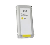 KRLAZdN Quality Compatible With Ink Cartridge DesignJet T850 T950 HP738 Model(Yellow - 130ml)
