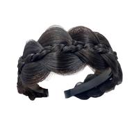 Krmoau Braided Headband, Braided Headbands for Women, Wig Hair Band Accessories with Teeth - Herringbone Hair, Braided Twist Headband, Hair Accessories for Women and Girls