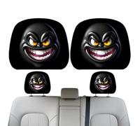 Krmoau Car Headrest Covers, Pack of 2 Breathable Protectors Fabric Washable, Fabric Washable for Taxi, Caravan, Family Outings, Commuting, Road Trips